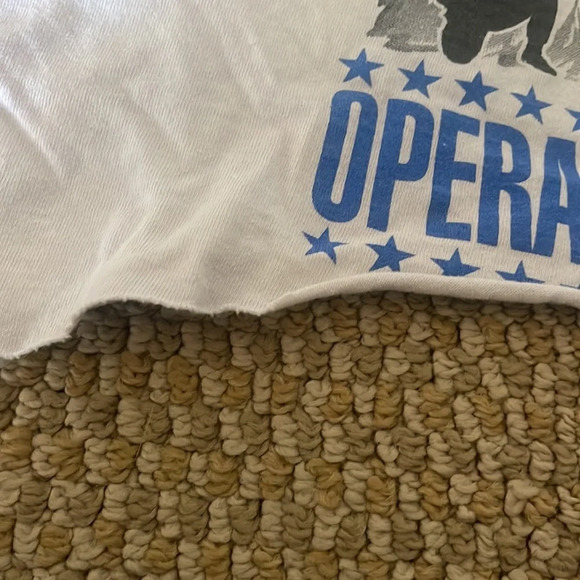 Vintage y2k operation enduring freedom military t shirt cropped Sz Extra large - Picture 9 of 11
